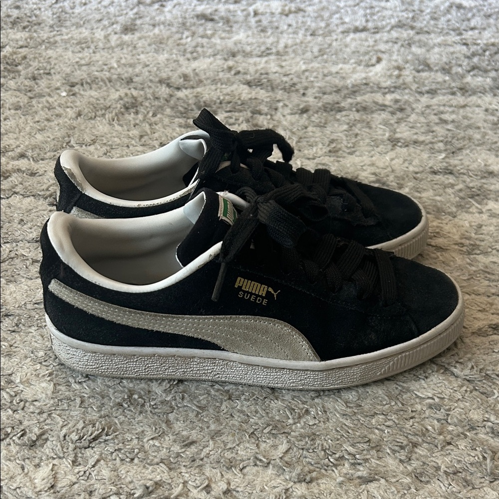 Puma Suede Classic Black and White Sneakers